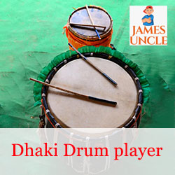 Dhaki Drum player Mr. Goutam Nandi in Natagarh